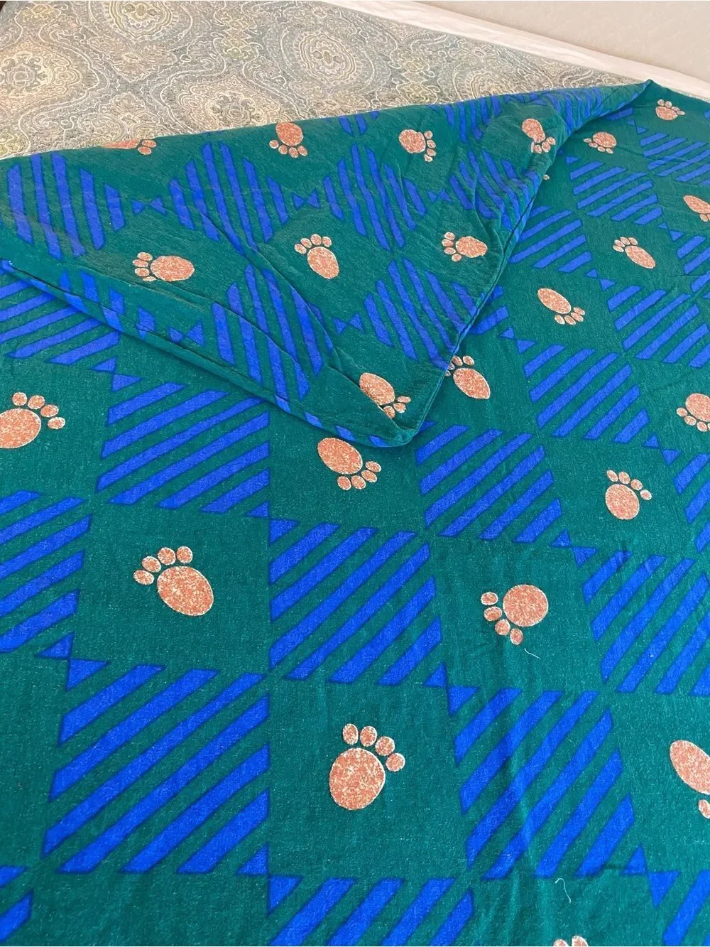Teddy Bear Print 1990s Flannel Duvet cover Twin